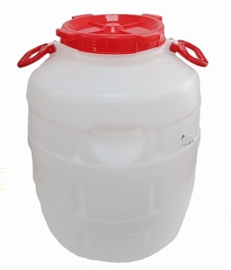 Бочка РАДИАН Бочонок для воды с крышкой горловина Ø-19см круглая пластик V-50л