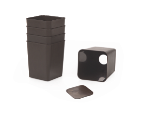 Горшок для рассады РАДИАН квадратный пластик 8х8х10см V-0,46л