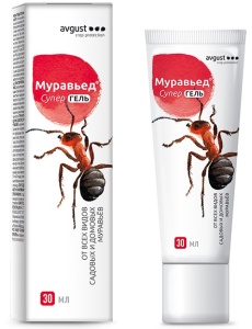 Инсектицид Август Муравьед супер от муравьев гель в тубе 30мл