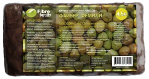 Торф ФАЙБЕР ФЕМИЛИ Чипсы кокосовые 4,5л брикет 550г