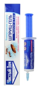 Инсектицид Чистый дом от тараканов и муравьев гель шприц 20мл