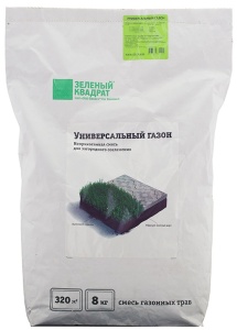 Семена газона Зеленый Ковер ЗЕЛЕНЫЙ КВАДРАТ универсальный мешок 8кг