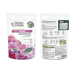 Удобрение сухое Робин Грин минеральное гранулированное Пионы дойпак 1кг