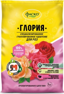 Удобрение сухое Фаско 5М Глория минеральное для роз гранулированное 1 кг (СТ. ДИЗАЙН)
