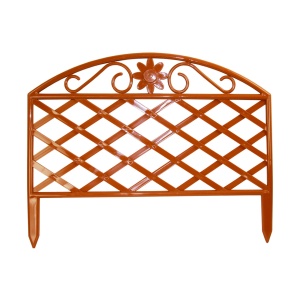 Забор декоративный АЛЬТЕРНАТИВА Решетка пласт. 6 секц  h36см корричневый