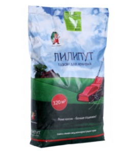 Семена газона Зеленый Ковер ЛИЛИПУТ медленнорастущий мешок 8кг