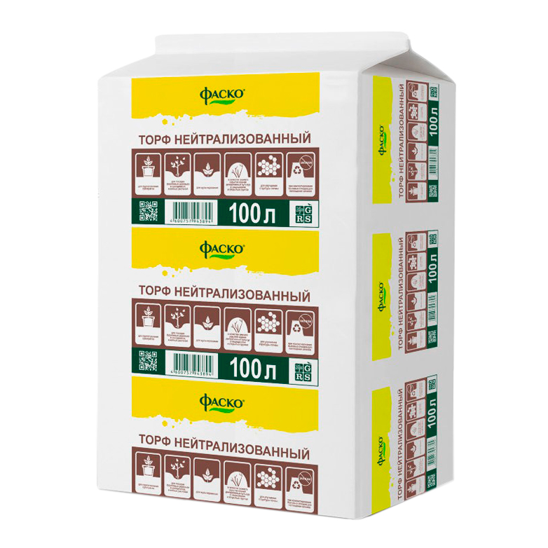 Торф нейтрализованный Фаско прессованный 100л