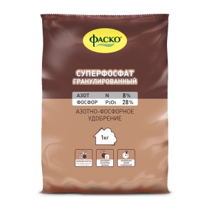 Удобрение сухое Фаско Суперфосфат минеральное гранулированное 1кг