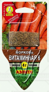 Семена морковь Витаминная 6 Сеялка 4г Аэлита