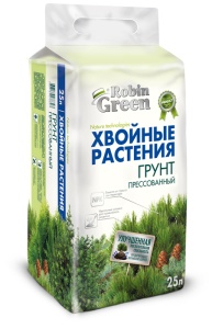 Грунт для хвойных растений Робин Грин прессованный 25 л