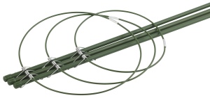 Опора ГРИН ЭПЛ 3 кольца для растений металл в пласт h-75см зеленая