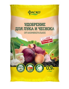 Удобрение сухое Фаско органоминеральное для Лука и чеснока гранулированное 0,9 кг