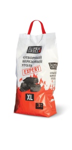 Уголь СуперГриль Отборный для мангала и гриля березовый XL 3кг